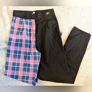 Size 2 LTT Split Plaid Trousers